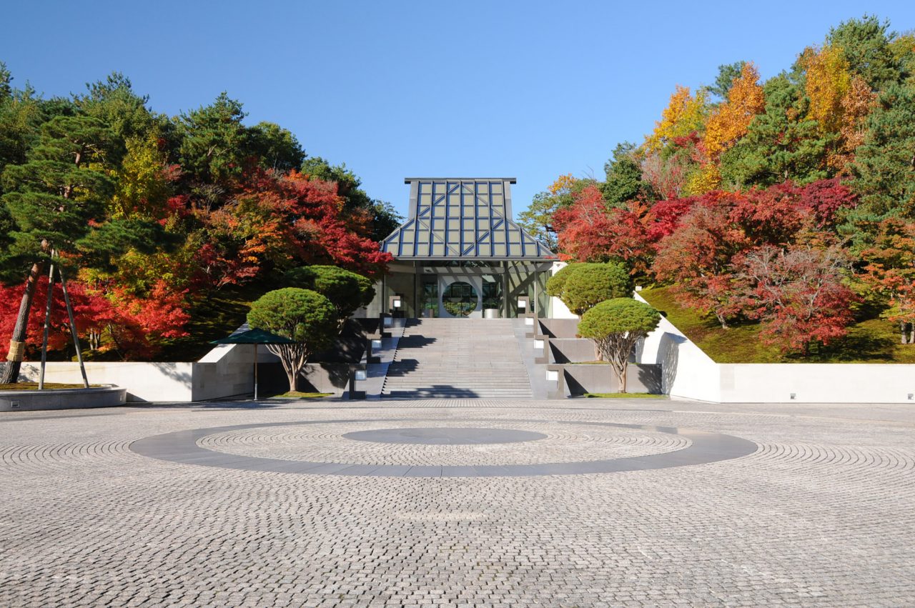 Miho Museum, in Shiga Prefecture, Japan. 80% of the museum has been created  underground to preserve, Stock Photo, Picture And Rights Managed Image.  Pic. AIG-ARC109029