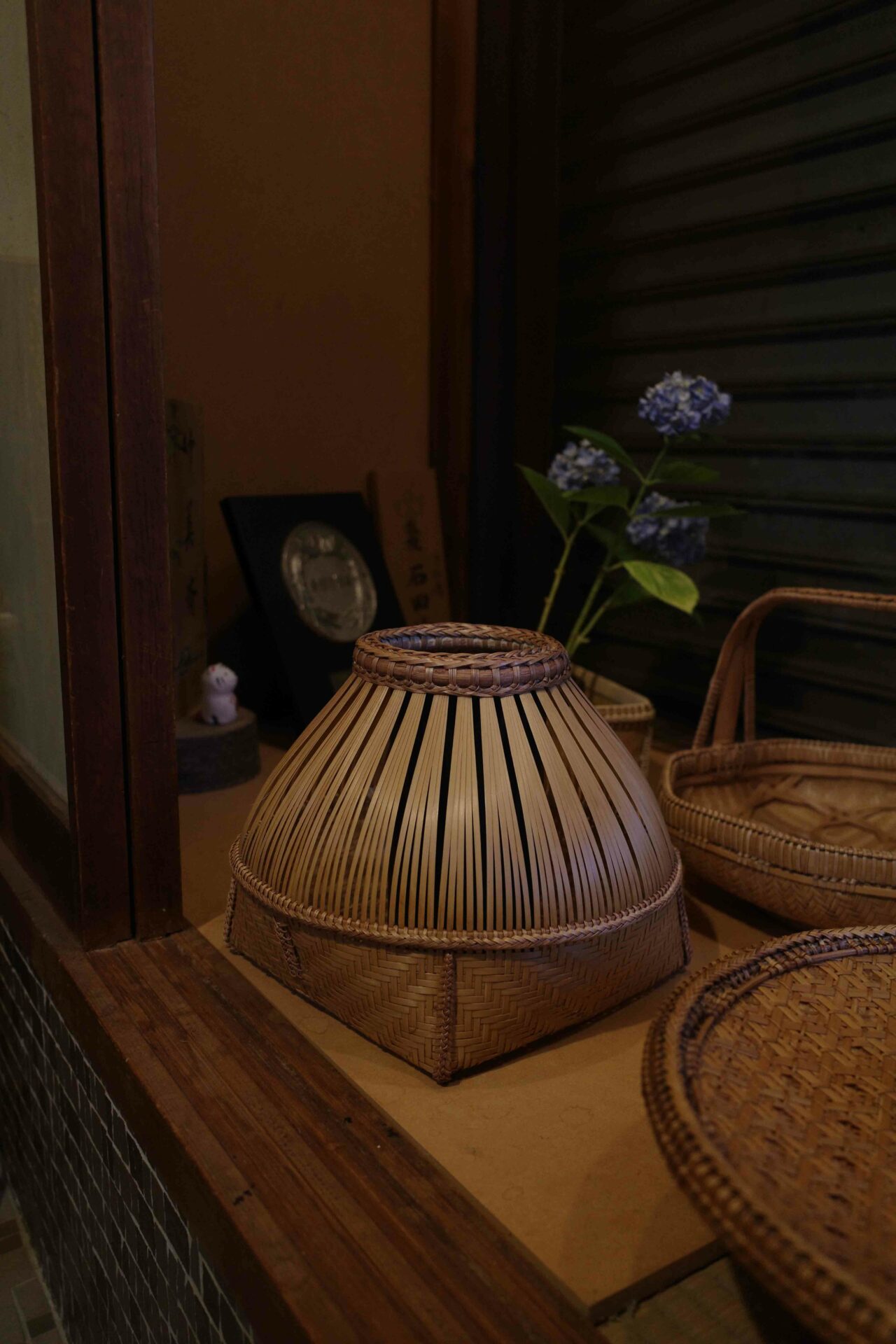 Handmade Bamboo Fishing Basket Flower Vase Craftsmanship